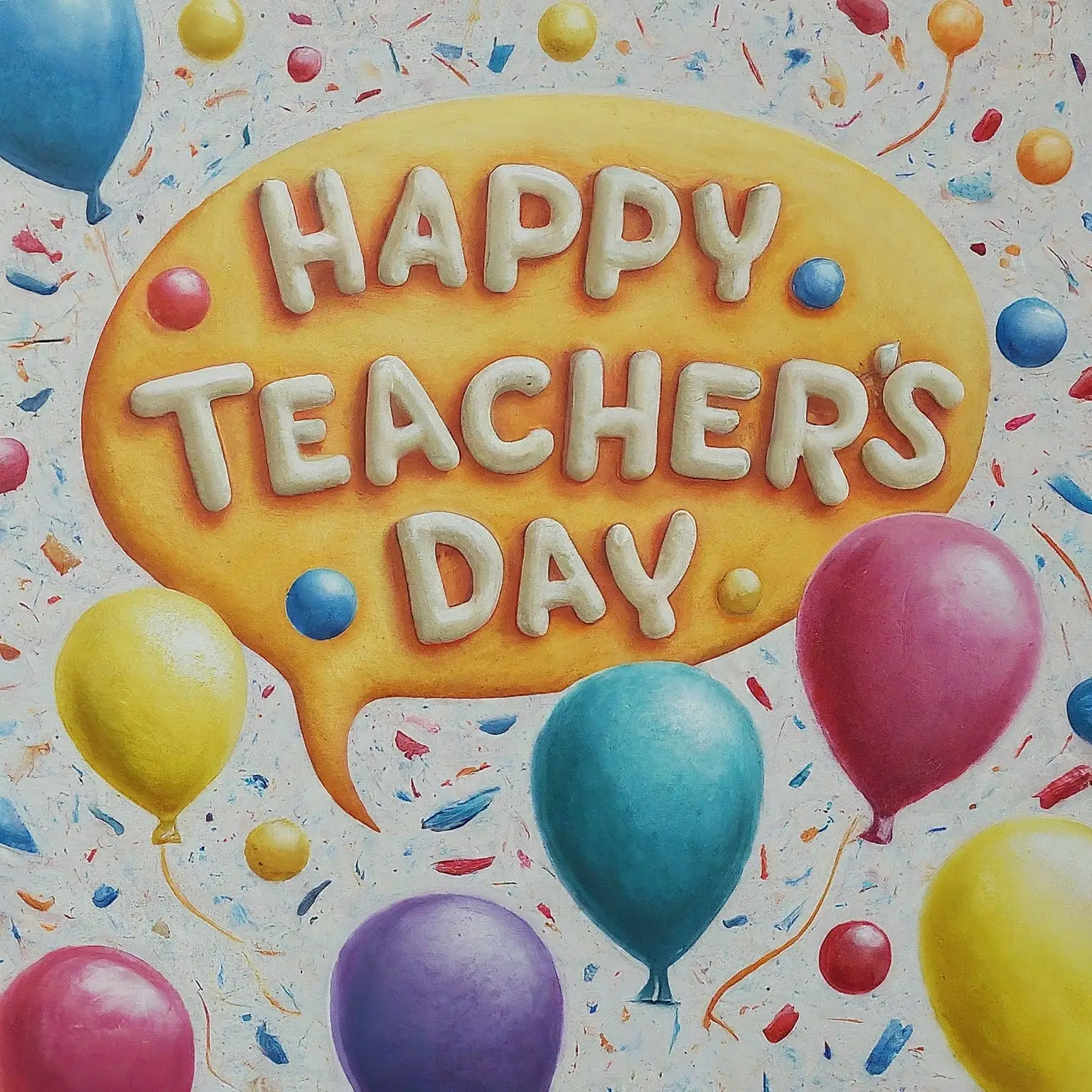 Happy Teacher's Day celebration with a heartfelt message of gratitude