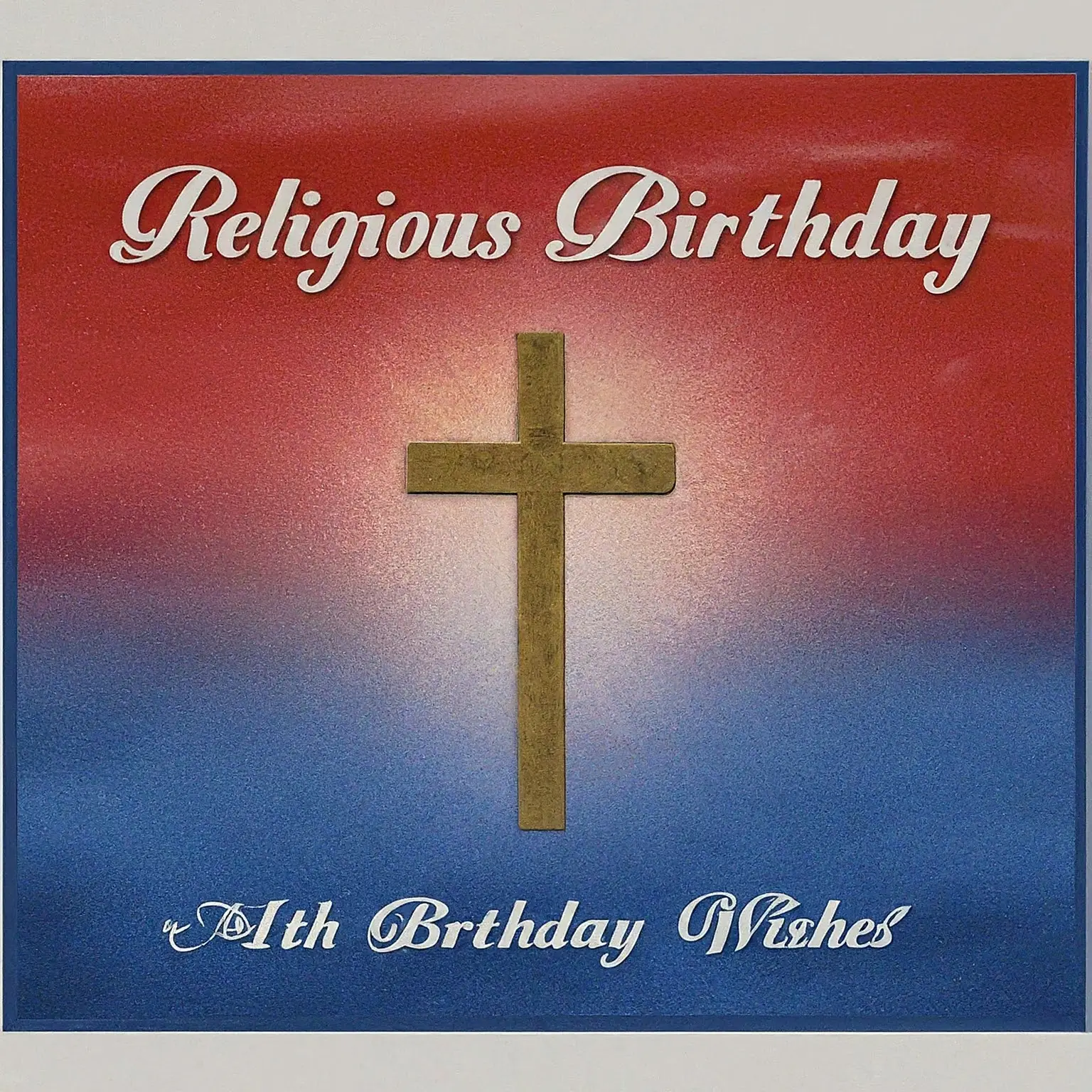 Peaceful and spiritual scene symbolizing religious birthday wishes with a glowing cross and an open Bible.