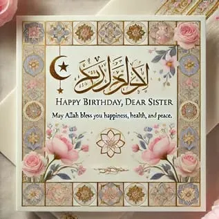 Islamic Birthday Wishes for Sister