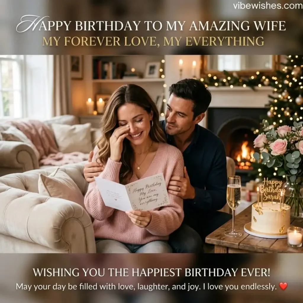 A curated set of emotional birthday wishes for wife.