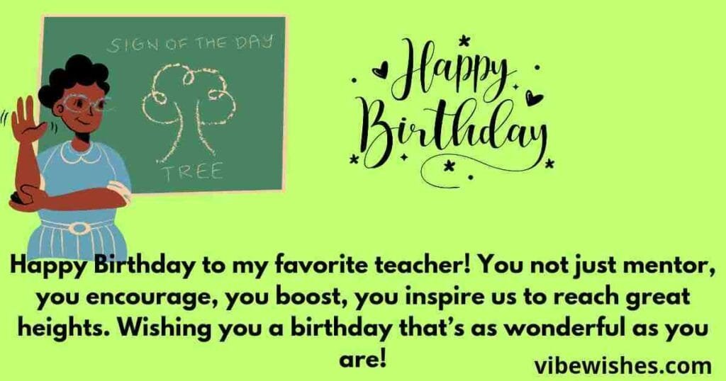 Birthday Wishes for Teachers