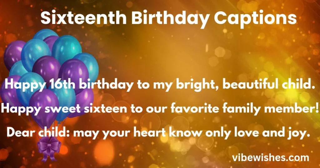 Sixteenth Birthday Captions