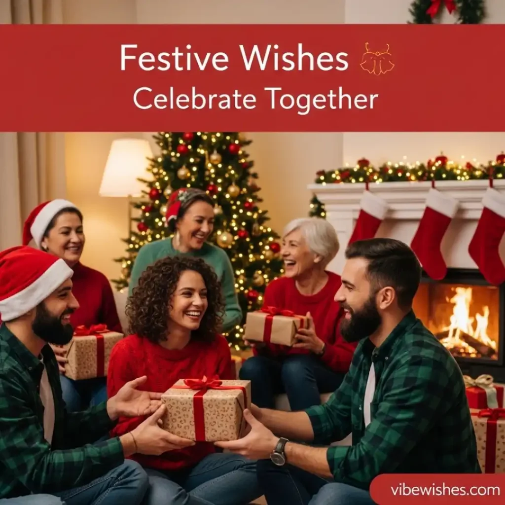 A beautifully decorated celebration cake with glowing candles, a wonderful visual to accompany sweet Christmas Messages for family gatherings.