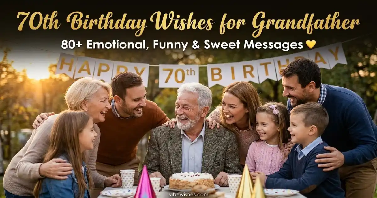 A happy older couple sitting together at a nicely set table, great for a post about 70th birthday wishes for grandfather.