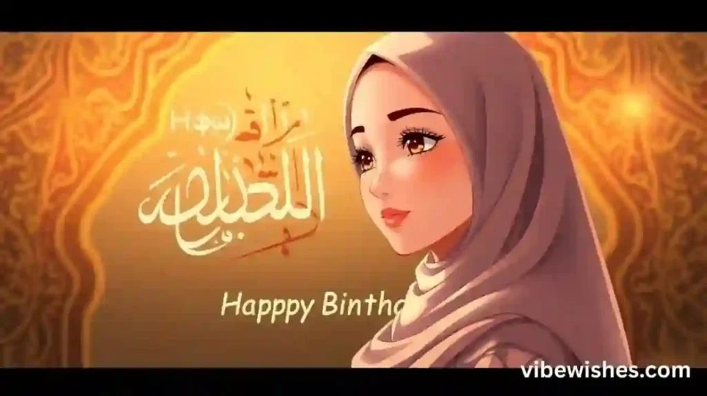 Modern Islamic birthday wishes for mom