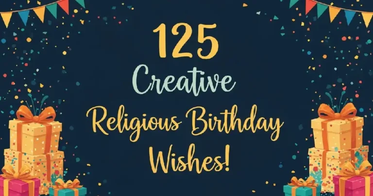 A group of cheerful friends celebrating together with falling confetti, a beautiful header for a collection of religious birthday wishes.
