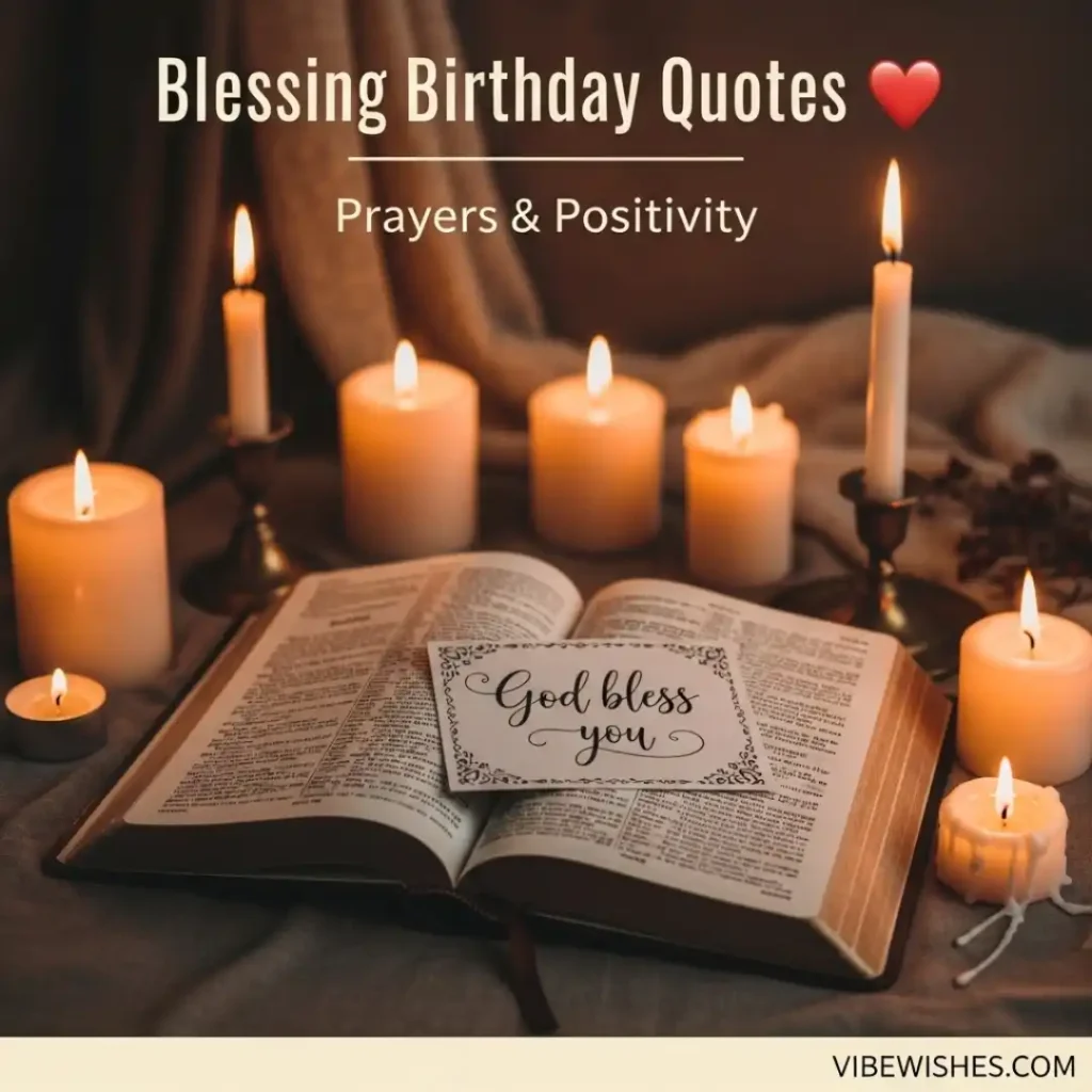A beautifully lit birthday cake with glowing candles, matching the warm spirit of religious birthday wishes.