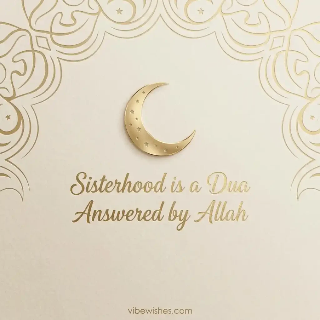 Premium gold 3D typography text set against a dark background, great for making Islamic birthday wishes for sister graphics.