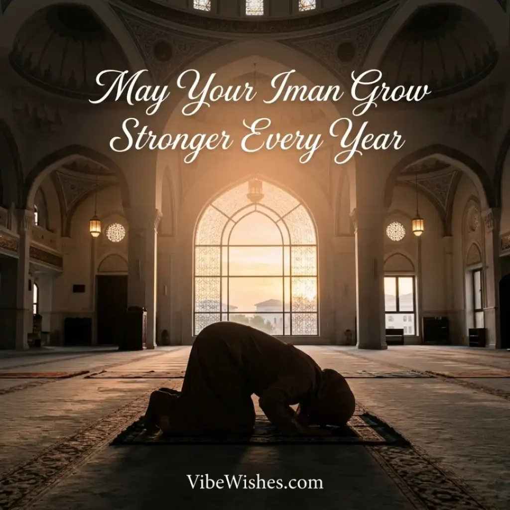 A silhouette of a man making Dua at dusk, reflecting deep Islamic Birthday Wishes for Son.