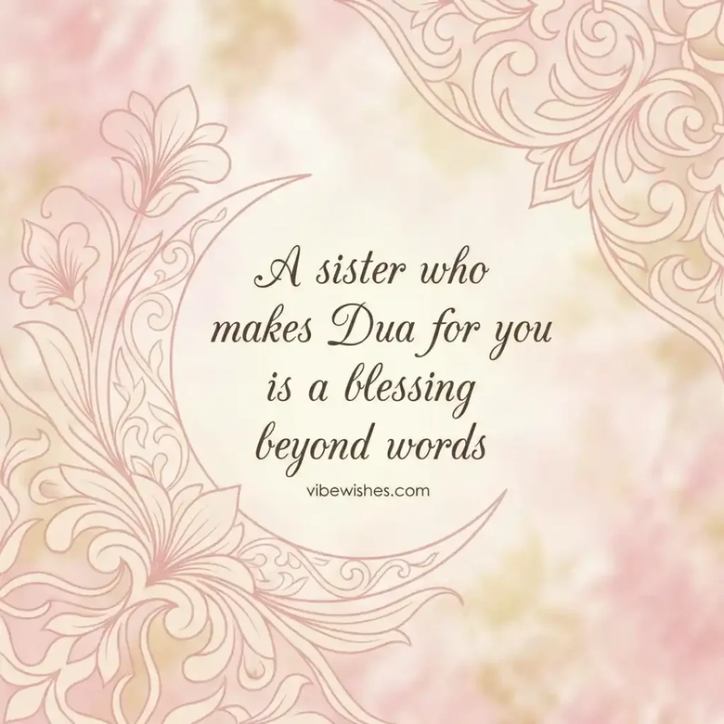 A clean white greeting card sitting on a wooden table, perfect for writing down short Islamic birthday wishes for sister.
