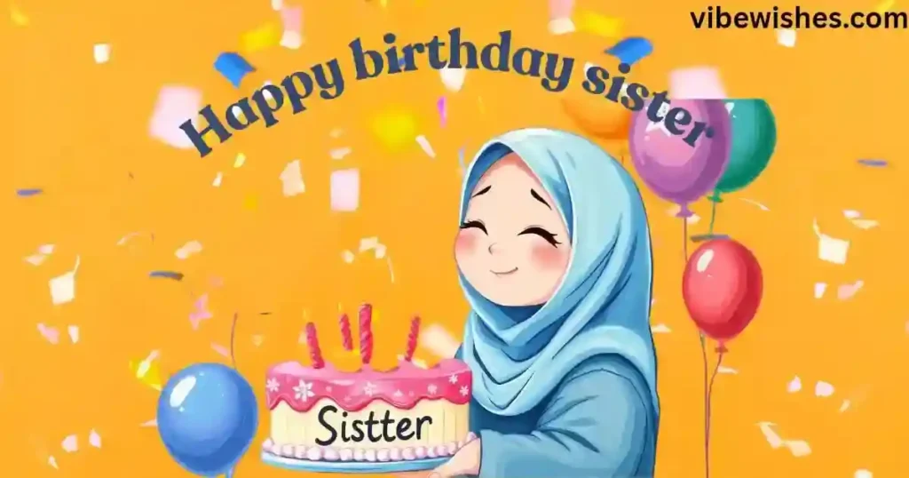 Modern Islamic Birthday Wishes for Sister