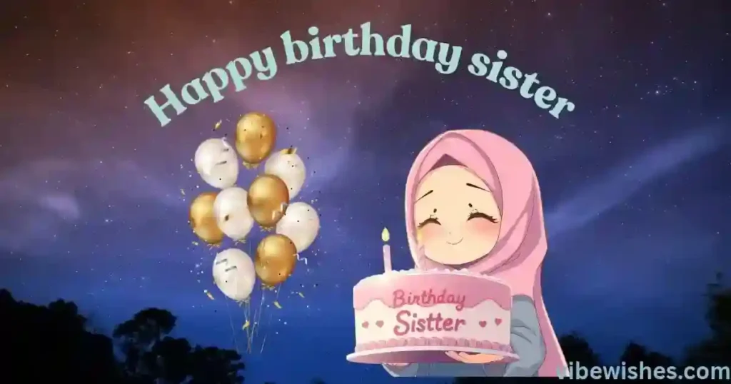 Modern Islamic Birthday Wishes for Sister