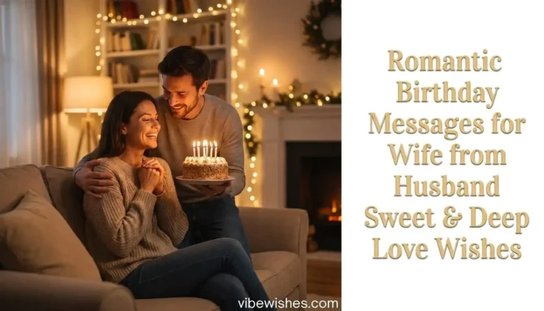 A husband and wife hugging warmly, representing romantic birthday wishes for wife.