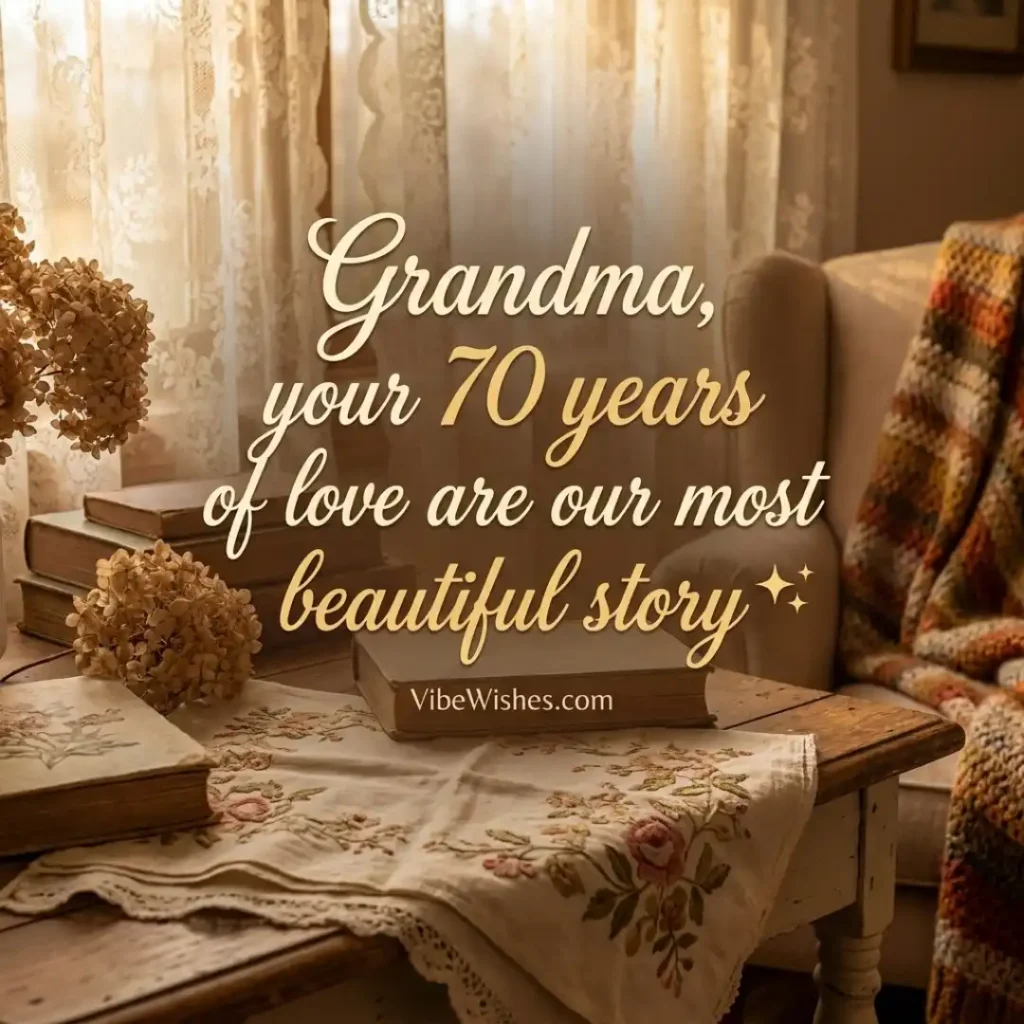 Premium gold 3D typography text set against a dark background, great for making 70th birthday wishes graphics.