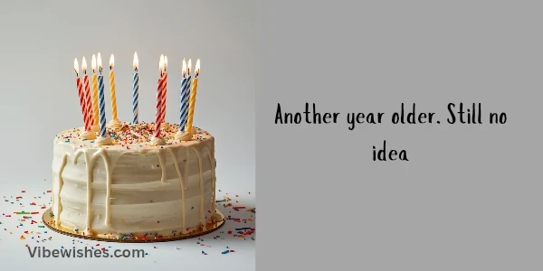 Funny August 3rd Birthday cake with messy frosting and candles