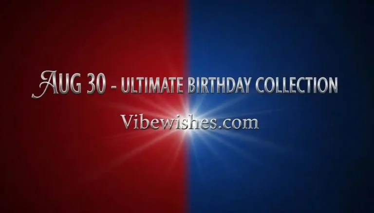 August 30th Birthday Ultimate Collection title card with red and blue split background.