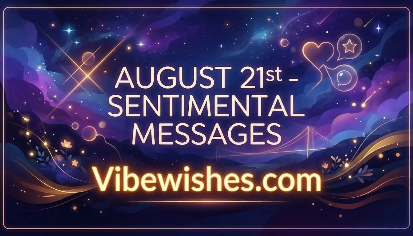 August 21st birthday sentimental messages galaxy nebula title card