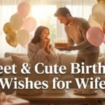 A beautifully styled quote greeting card displaying sweet birthday wishes for wife.