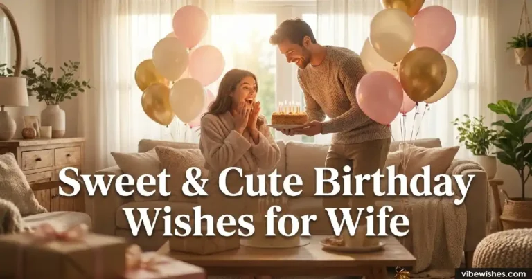 A beautifully styled quote greeting card displaying sweet birthday wishes for wife.