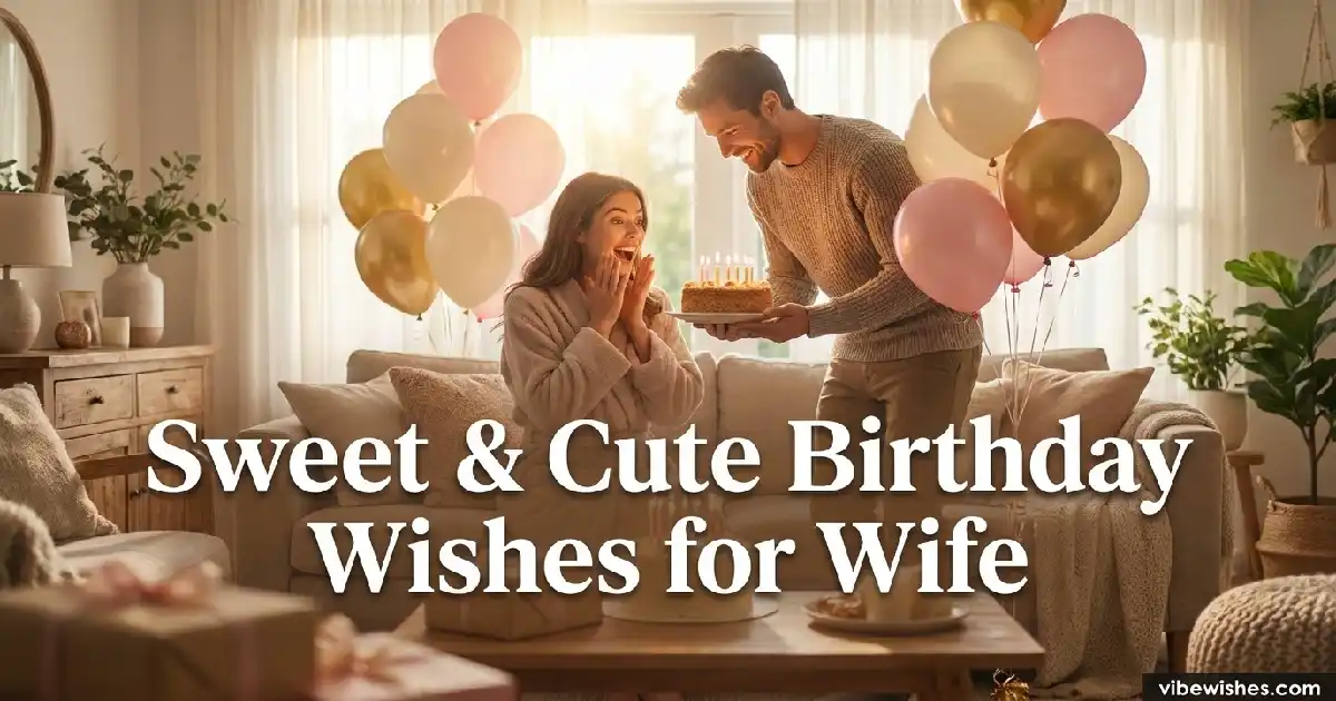 A beautifully styled quote greeting card displaying sweet birthday wishes for wife.