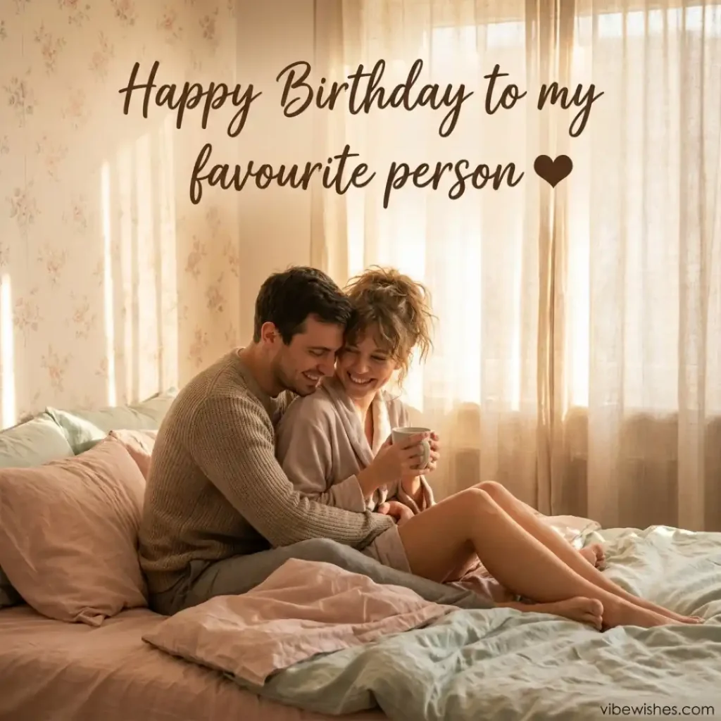 A soft aesthetic quote layout tailored for sweet birthday wishes for wife.