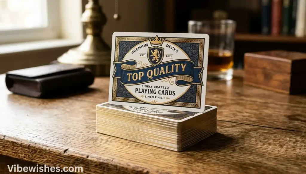 Top quality linen finish playing cards for August 20 birthday