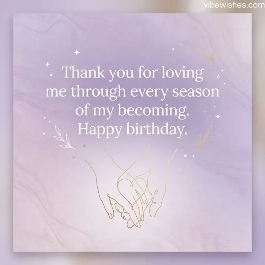 Emotional birthday wishes for wife featuring a line art of holding hands.