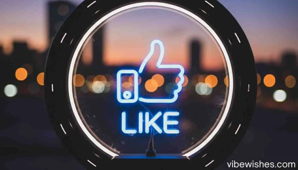 A blue neon 'LIKE' thumb symbol, ideal for boosting engagement on an August 23rd birthday post.