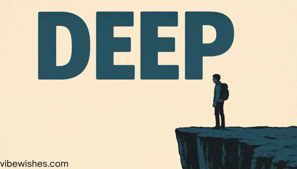 A silhouette of a person standing on a cliff next to large 'DEEP' text for a meaningful August 26 birthday message.