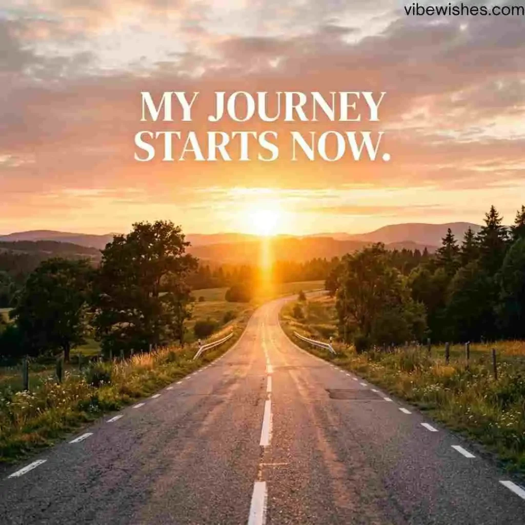 An open road leading into the sunset with august 1 birthday quotes about new beginnings.