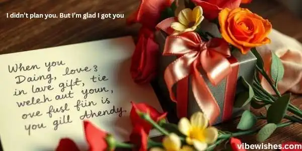 August 2 Birthday handwritten romantic note with gift and flowers in warm lighting