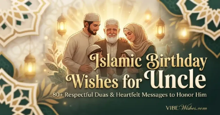 An elegant horizontal banner for an Islamic birthday wish for uncle post with an intricate golden mandala design on a deep green background.