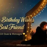 A featured banner highlighting Islamic birthday wishes for best friend with a smiling woman wearing a hijab.