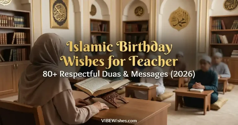 An elegant golden graphic template featuring a crescent moon and hanging lanterns, perfect as the main featured banner for Islamic birthday wishes for teacher.