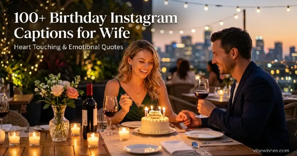 Birthday Instagram Captions for Wife romantic emotional
