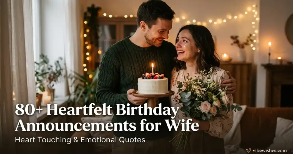 birthday announcement for wife romantic emotional image