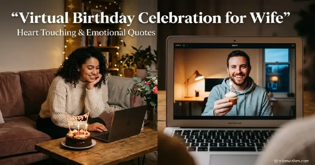 Virtual birthday celebration for wife romantic video call surprise