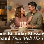Long birthday messages for husband with romantic celebration scene