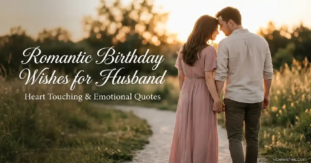romantic birthday wishes for husband with emotional love couple scene