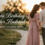 romantic birthday wishes for husband with emotional love couple scene