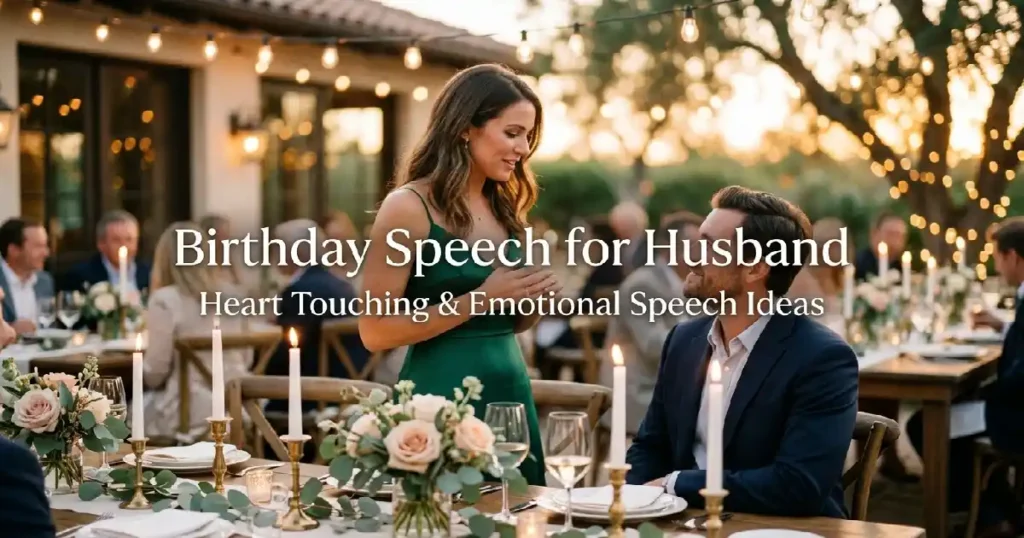 birthday speech for husband emotional romantic dinner speech moment