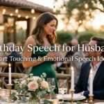 birthday speech for husband emotional romantic dinner speech moment