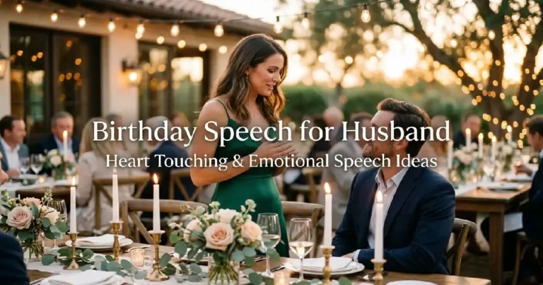 birthday speech for husband emotional romantic dinner speech moment