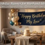 birthday banner for husband romantic decoration ideas setup vibewishes.com