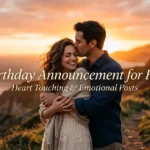 birthday announcement for husband romantic emotional post ideas