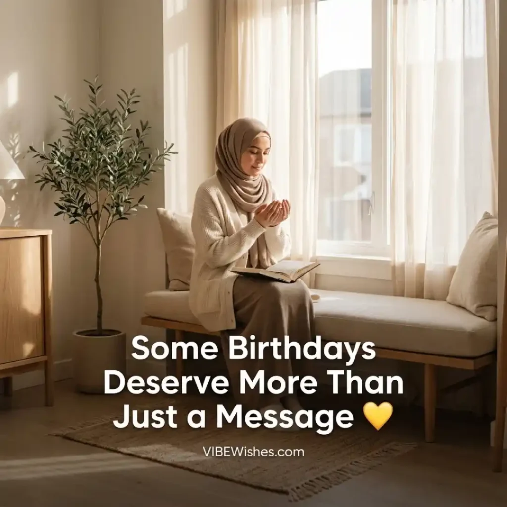A young father holding his newborn child in a softly lit room with traditional rugs, perfect for accompanying a long Islamic birthday message for wife.