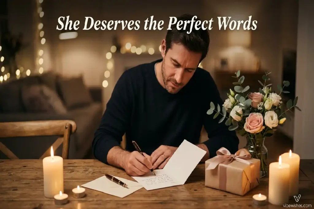 birthday quotes for wife emotional intro romantic candlelight writing love message vibewishes.com