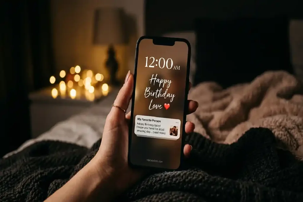 midnight birthday wishes for wife first message