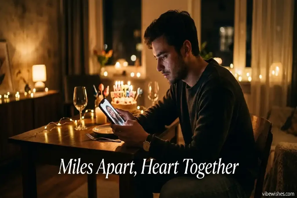 long distance birthday wishes for wife missing her emotional moment