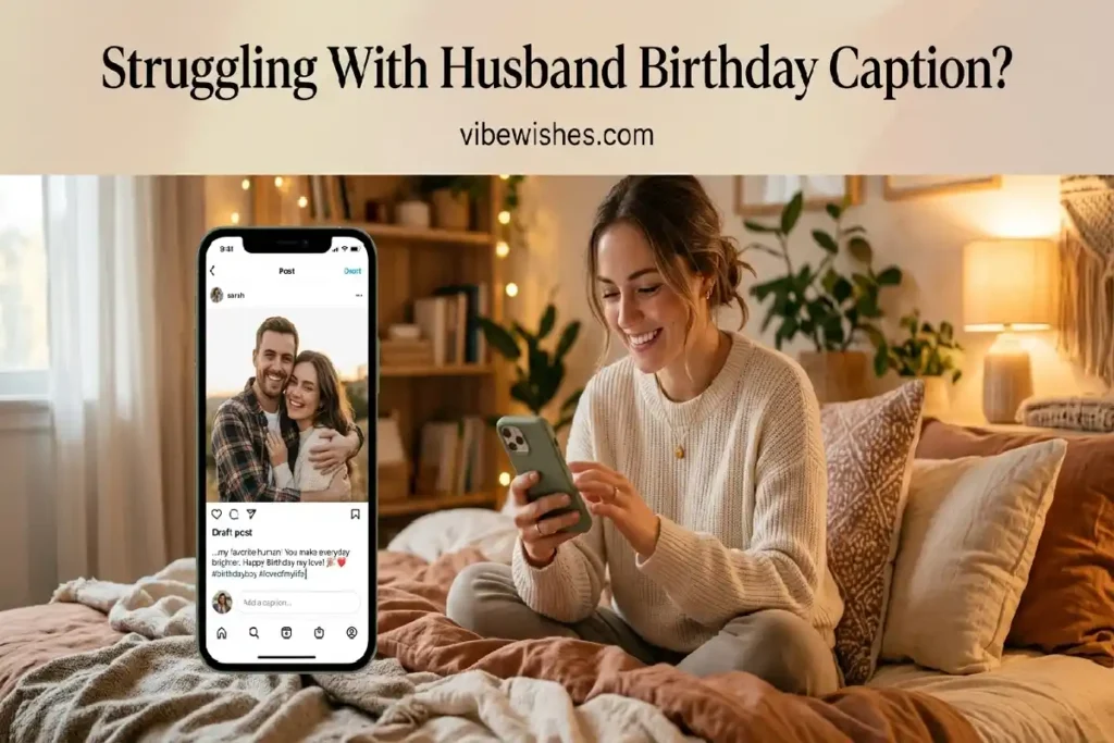 birthday captions for husband Instagram ideas emotional post vibewishes.com